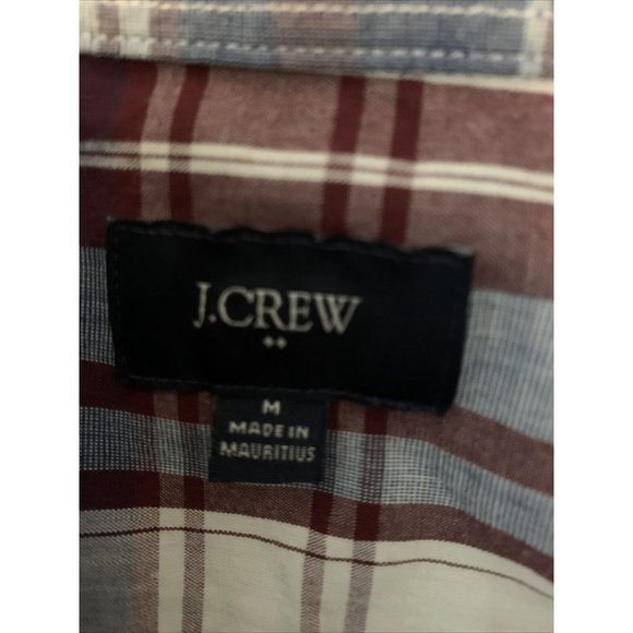 J.Crew Factory Slim Cotton Shirt Men Burgundy - Picture 4 of 7